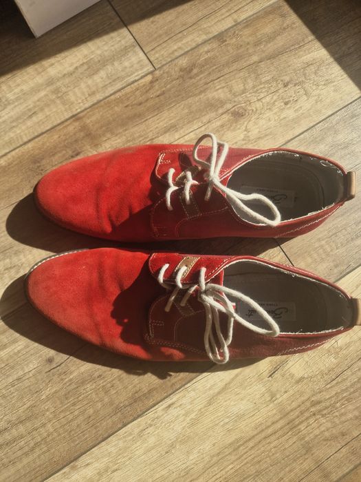 Pantofi barbati rosii piele intoarsa, Benvenuti, marimea 43