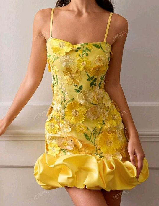 Жълта рокля ХС Shein