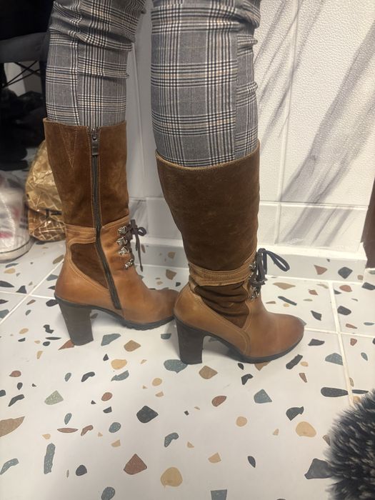 Дамски ботуши естествена кожа 37