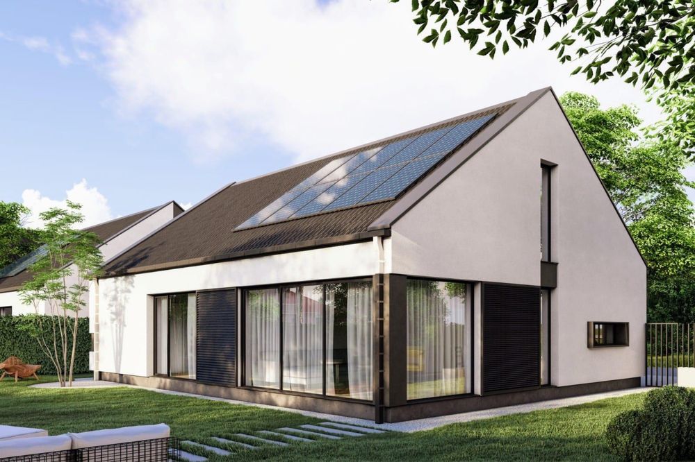 Casă NZeB pentru familie, 118 mp + caștig mansarda 80 mp, teren 500 mp