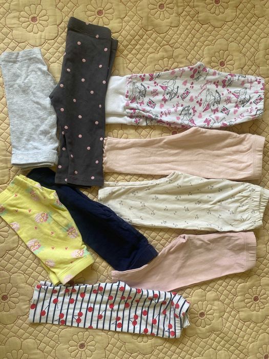 Lot 8x buc pantaloni bluza haine copii marime 68, 74 sau 80