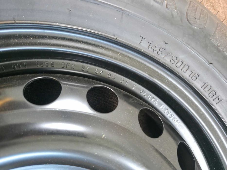 Roata Rezerva MICA SLIM - 145/90/16 - 5x114.3 - OEM Renault Kaleos Arkana Espace Kadjar / Dacia Duster Bigster / Nissan X-Trail NOUA