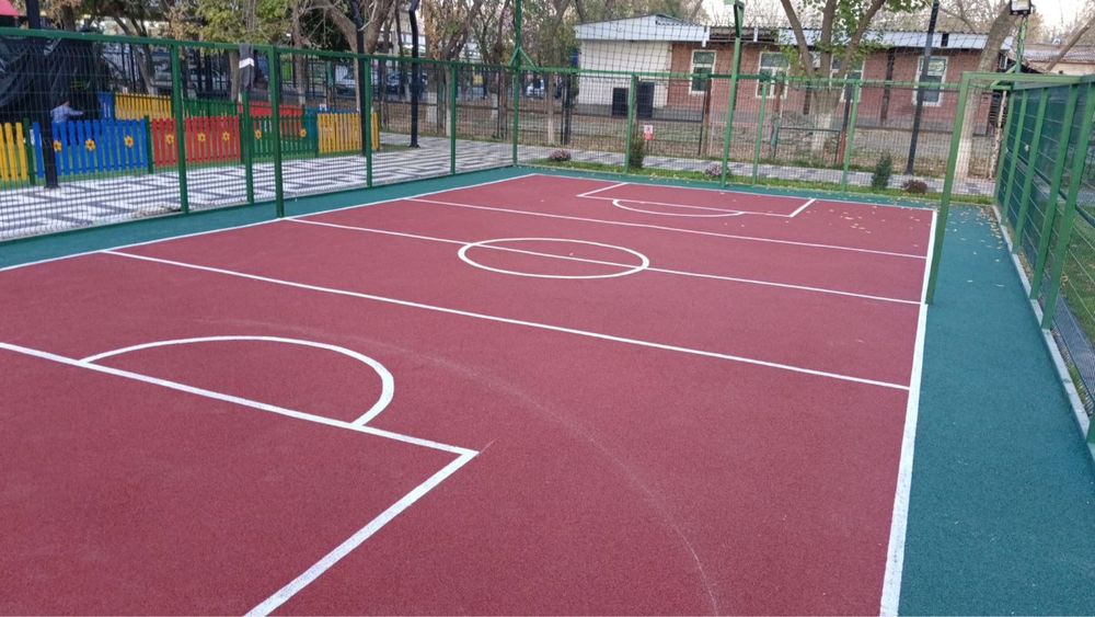 Stadionlar uchun quyma rezina qoplamasi , резиновое покрытие монолитно