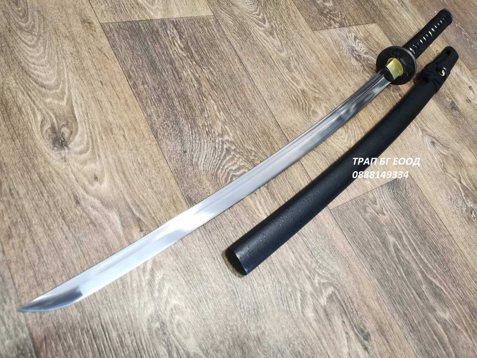 Остър меч Катана в три размера в комлект с кутия FULL TANG Katana