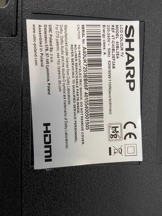 placa baza sharp 40"tp.ms6886.pc710