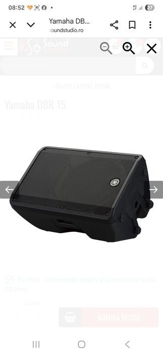 Boxe active yamaha dbr