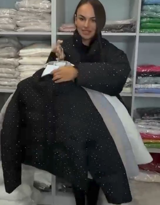 Новый пуховик черный