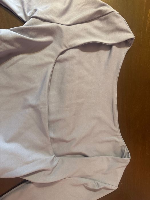 Дамско синьо боди с дълъг ръкав