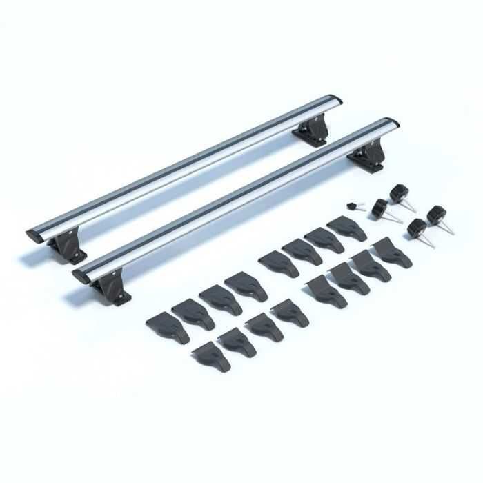 Напречни греди алуминиев багажник за автомобил без рейлинг 130см
