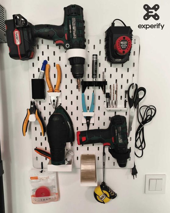 Табло за инструменти Pegboard Performance 600x500mm + Parkside приставки