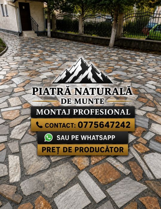 Piatra naturala de munte si montaj