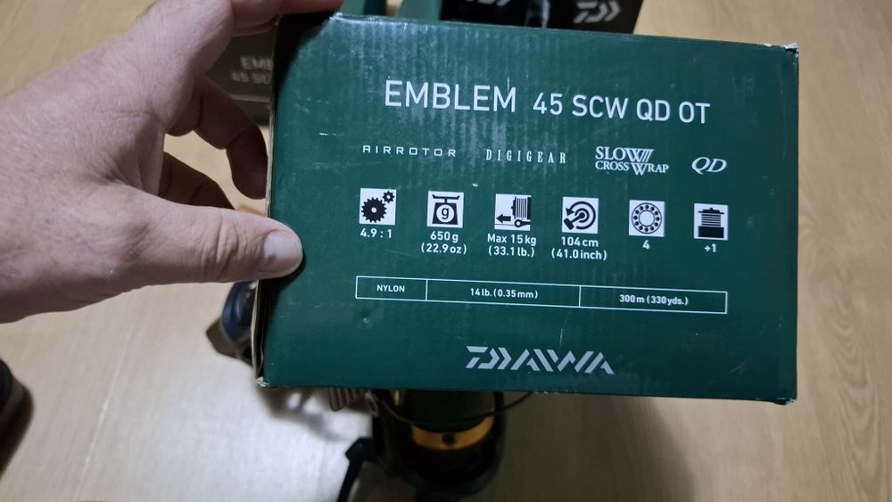 3 mulinete daiwa emblem 45 scw qd ot