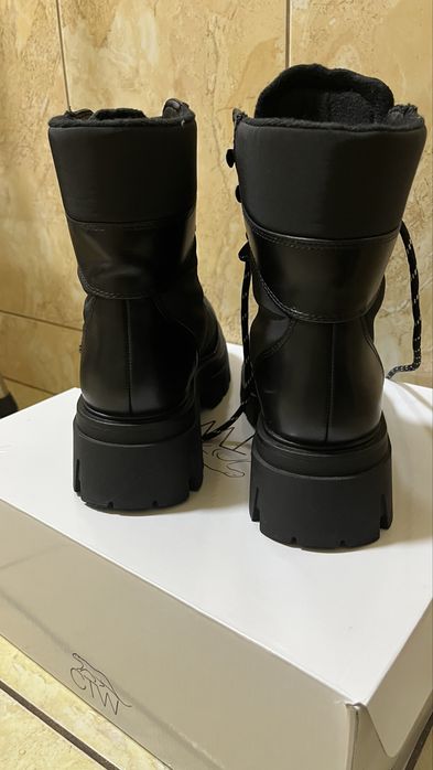 Ghete negre impermeabile/șireturi/iarnă/ghetuțe,damă/femei/fete mări36