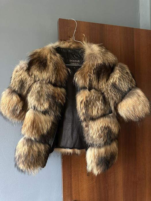Кожено  палто    лисица