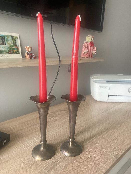 Старинни посребрени свещници