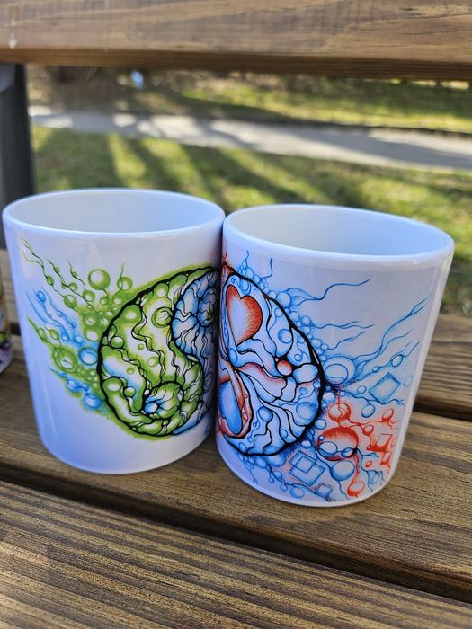Чаша керамична кафе чай арт дизайн късмет позитивна енергия подарък