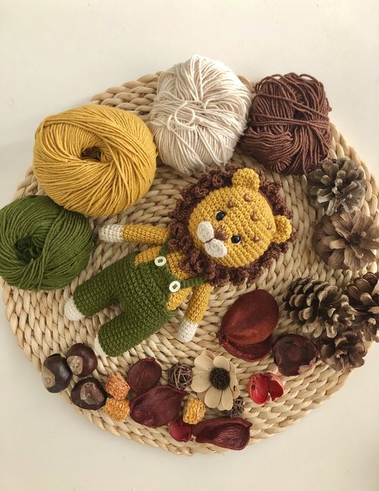 Плетена играчка Лъвче