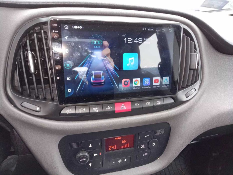 Мултимедия за Fiat Doblo Навигация Android, Carplay, Android Auto, Двоен дин Fiat DOBLO 2015, 2016, 2017, 2018, 2019, година, Фиат Добло, 2DIN