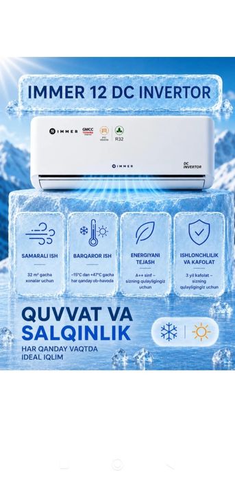 Konditsioner sotiladi 12 inverter yangi