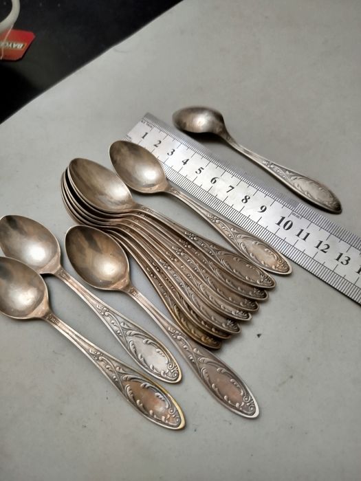 Кофейные мельхиоровые ложки маленькие советские