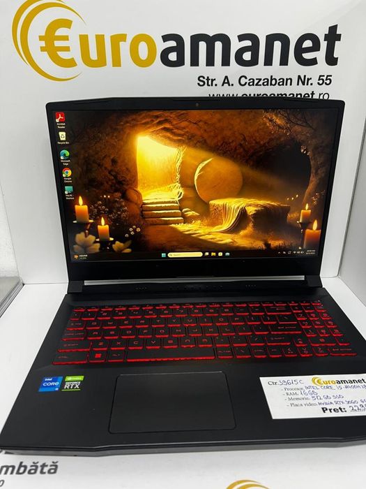 Laptop Gaming MSI Intel Core i5-11400H pana la 4.5 GHz, 15.6" -I-