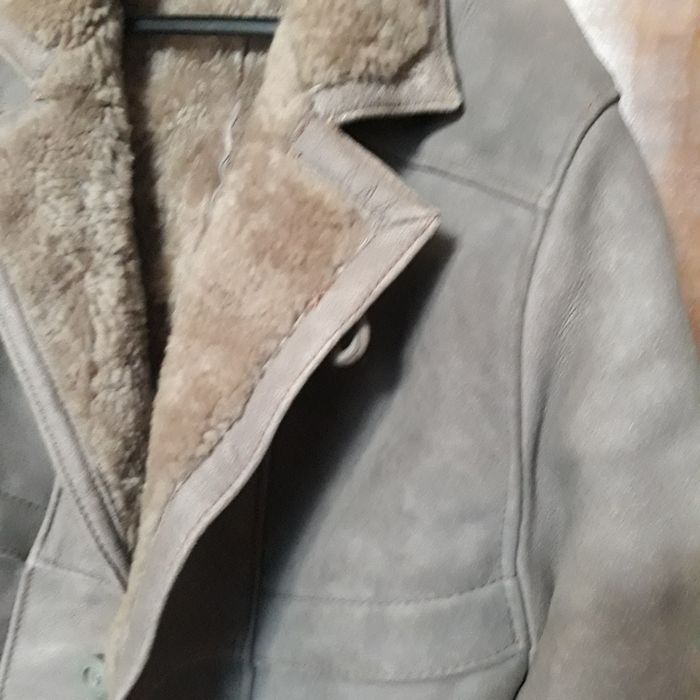 Зимен мъжки кожух тип яке от овчи кожи