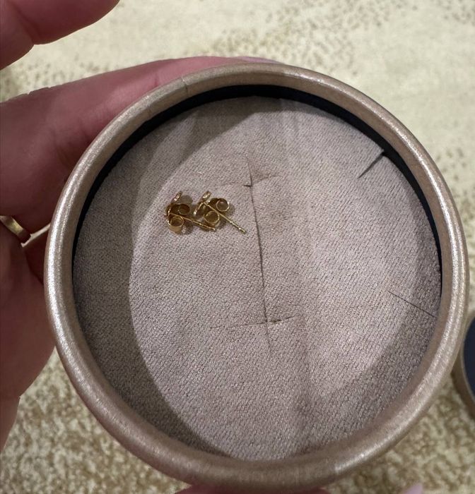 Золотые сережки 750 пробы детские