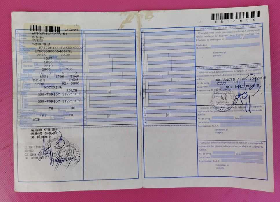Vand Iveco 35S13SV Daily 2002 3,5T Piese Negociabil