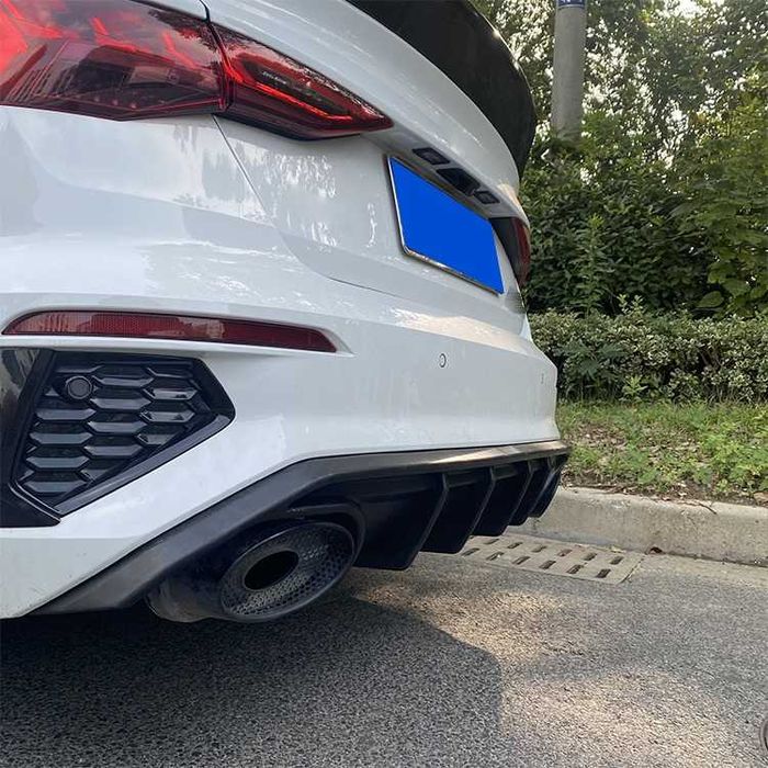 Difuzor Prelungire Lip Bara Spate AUDI A3 / S3 8Y 2020+, Negru Lucios