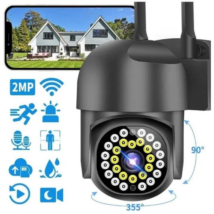 Camera de supraveghere video, 2MP, Full HD, WiFi, Infrarosu 30m