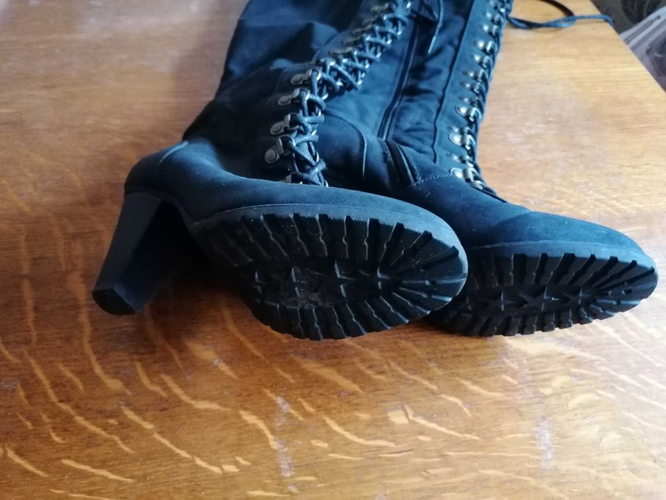 Cizme de dama culoare neagra din piele