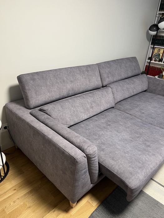 Canapea mobila Dalin Britannia Oxford gri. Extensibila
