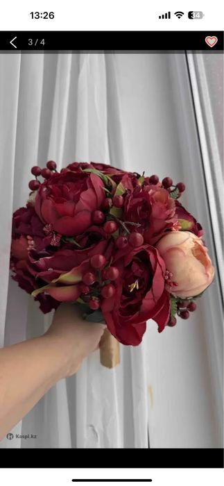 Искусственный букет из пион