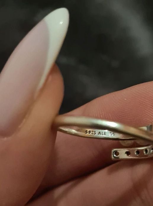 Пръстен Pandora сребро и перли