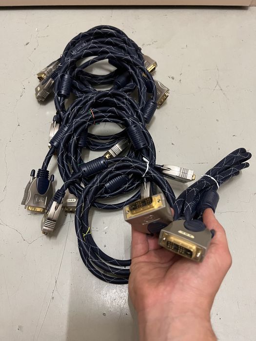 Antic Cablu VGA , DVI si cat 6a ethernet 2m cabluri monitor calculator