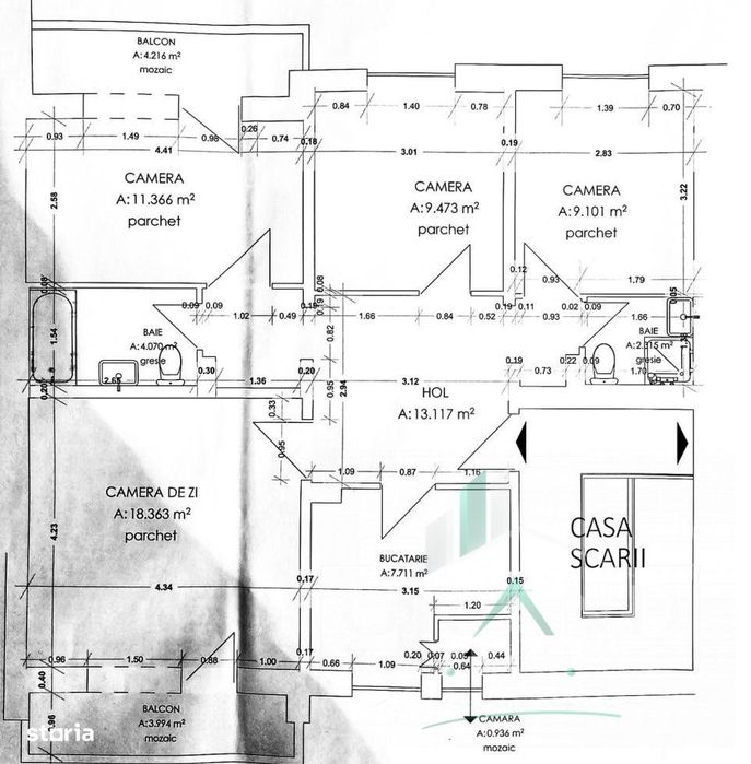 4 Camere Decomandate | 80 Mp | 2 Băi | 2 Balcoane | Mărăști–Cine