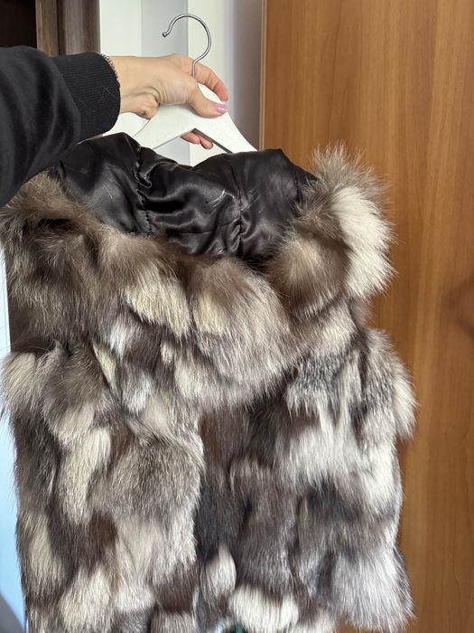 Кожен елек от естествена заешка кожа