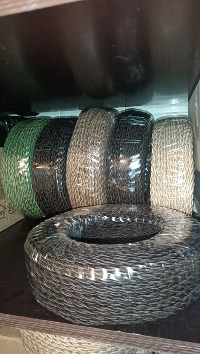 Провод ШВВП 2×1 .Ретро.Тканевая оплётка.