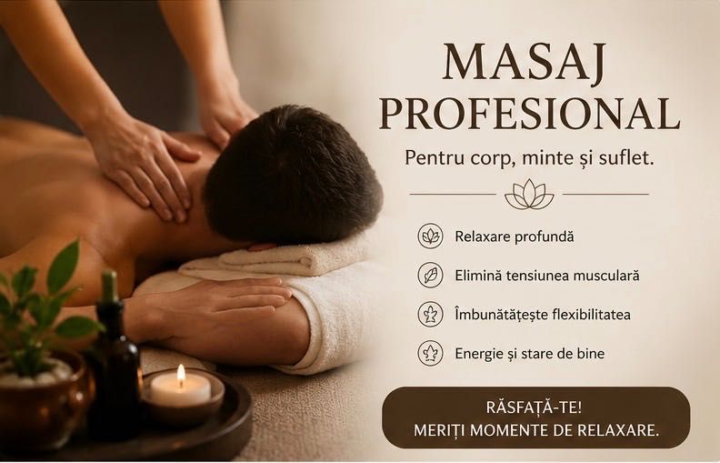 Masaj la domiciliu în București Nord și Ilfov. WellNest Home Massage.