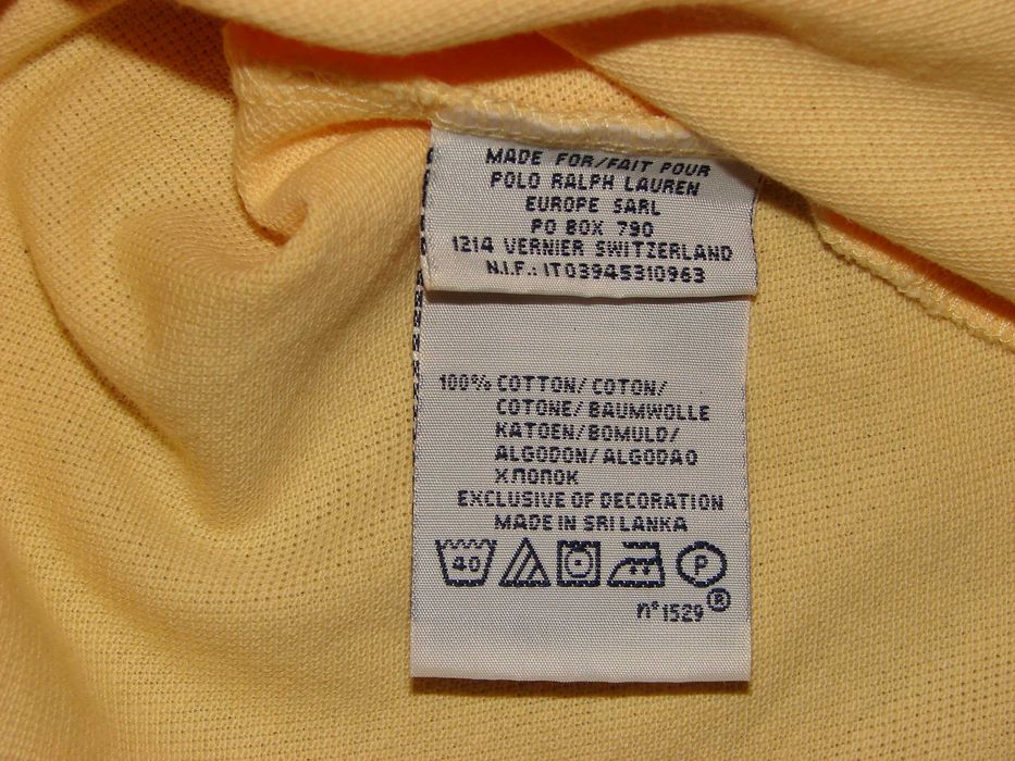 Tricou Polo by Ralph Lauren, Marimea L, Galben, Autentic/Original