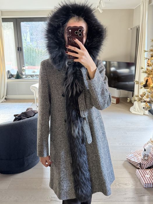 Дамско палто Max&Co с естествен косъм