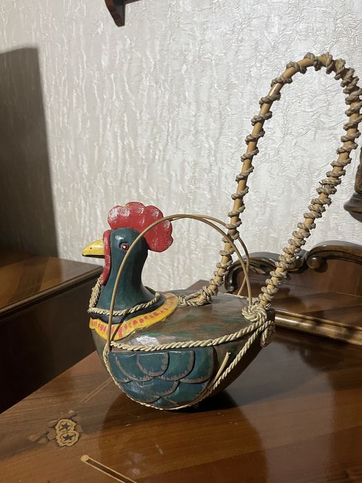 Петушок из попье маше,симпатичный ,для декора