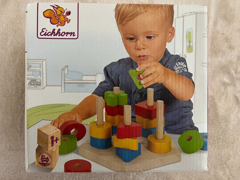 Дървена низанка сортер с формички Eichhorn 2087