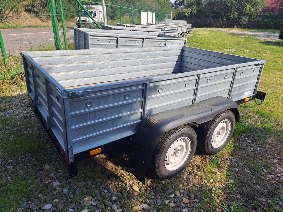 Remorca Auto 2 Axe L- 2.76m; l-1.56m cu Foi De Arc si telescop Zincata ...