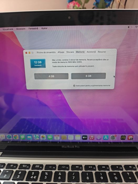 Macbook pro 9.2 12 GB RAM, 256 memorie interna SSD Samsung