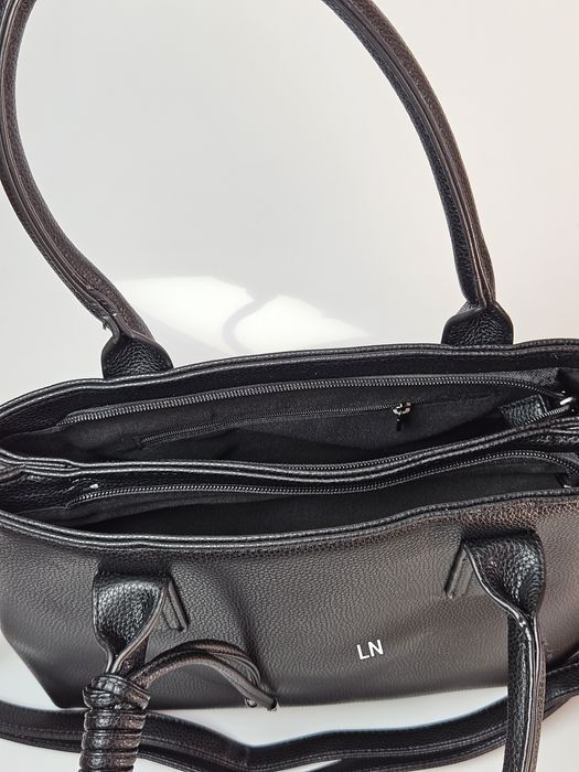 - 34% Намаление!!! Дамска чанта от еко кожа с къси и дълги дръжк