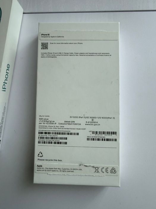 айфон 16 ,128 гб