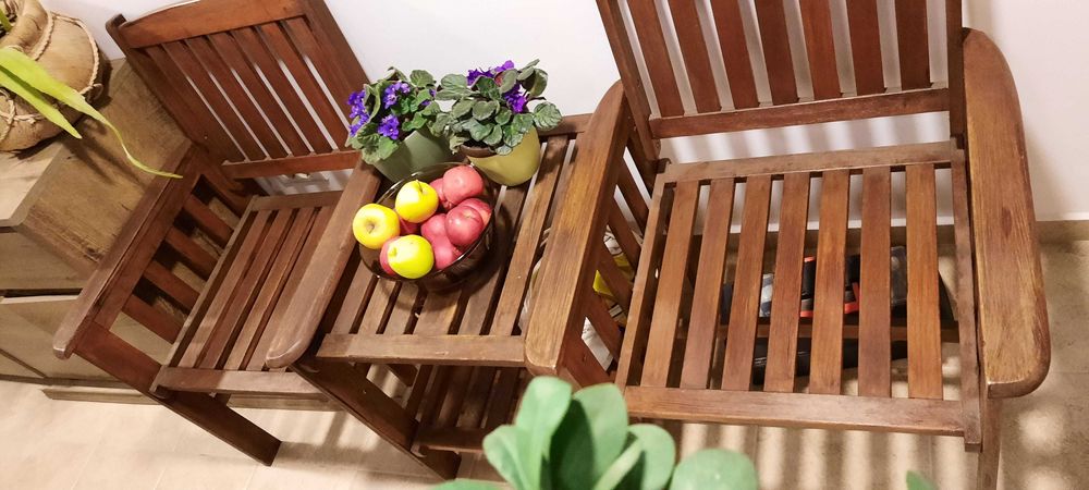 Banca de gradina, din lemn, cu spatar, natur, 165 x 62 x 90 cm