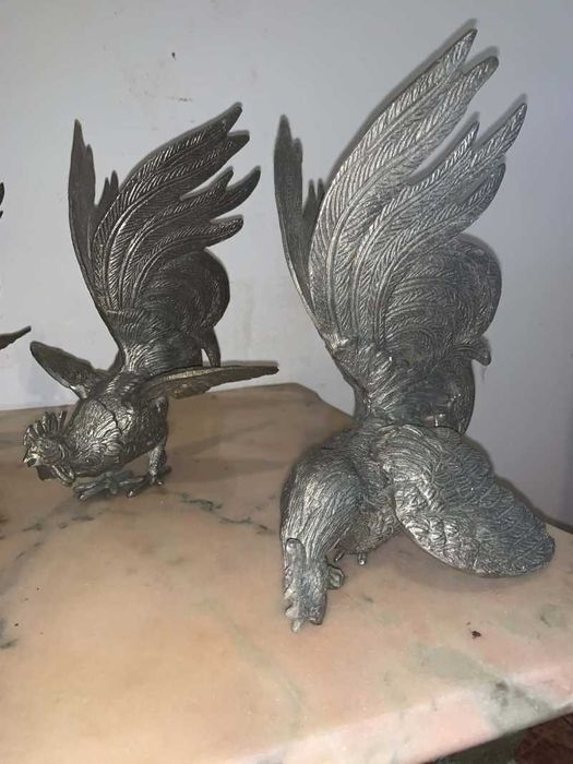 Statuie decor cocos din fier