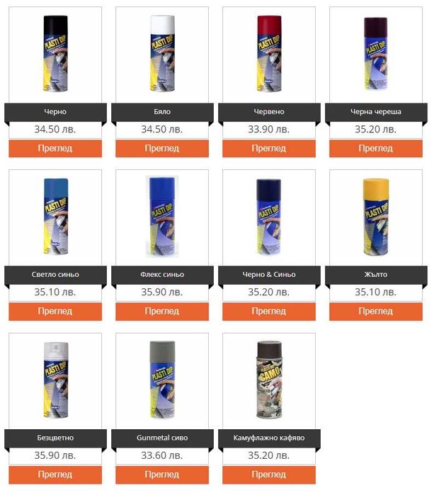 Уникална гумирана боя Plasti Dip / Пласти Дип спрей и боя